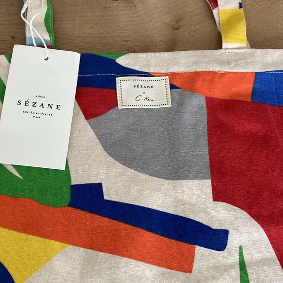NWT Sezane & G K Tote Bag - Picture 3 of 5